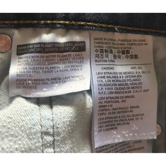 Levi's Men's 511 Dark Wash Slim Fit Jeans Size 28/32 - Picture 6 of 7